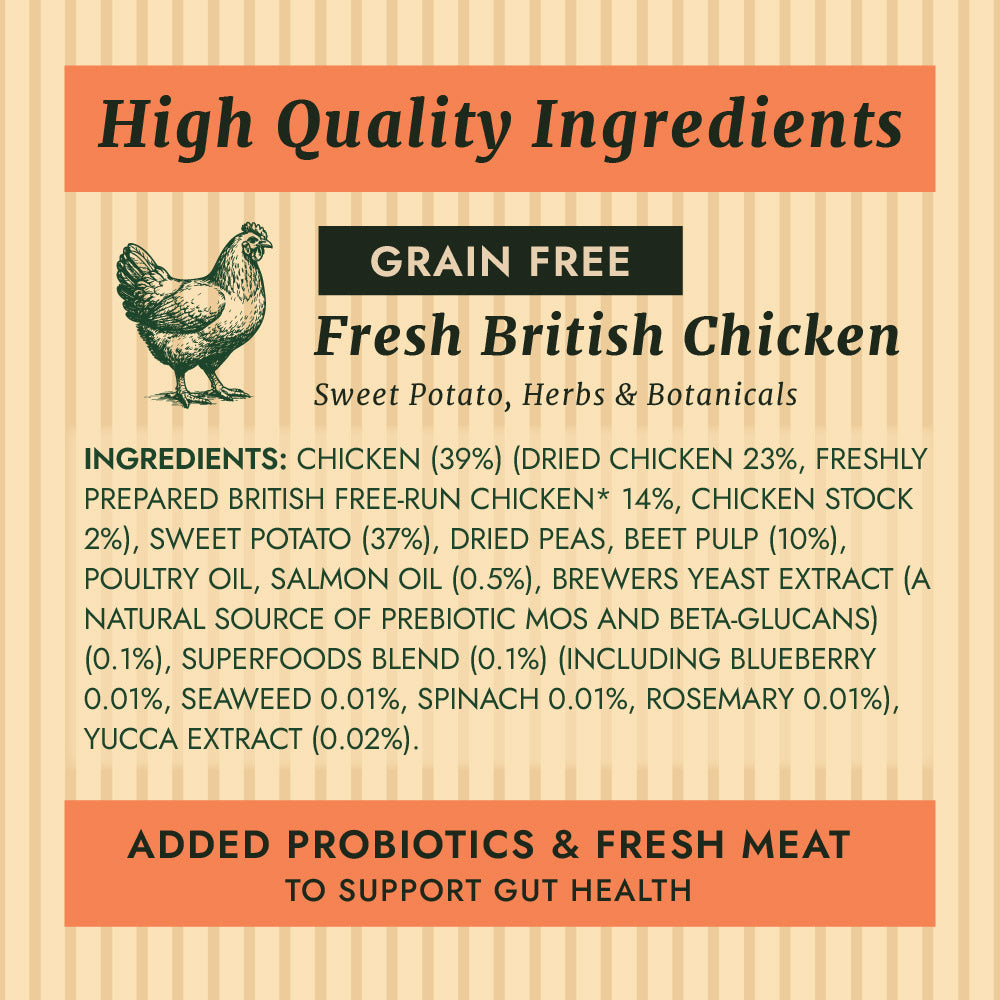 Taylors Grain Free Chicken Adult & Senior Dry Dog Food